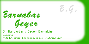 barnabas geyer business card