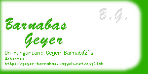 barnabas geyer business card